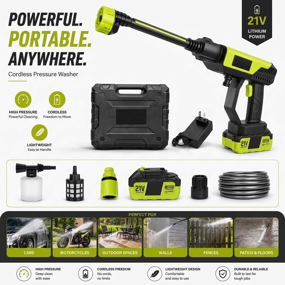Portable Cordless Pressure Washer